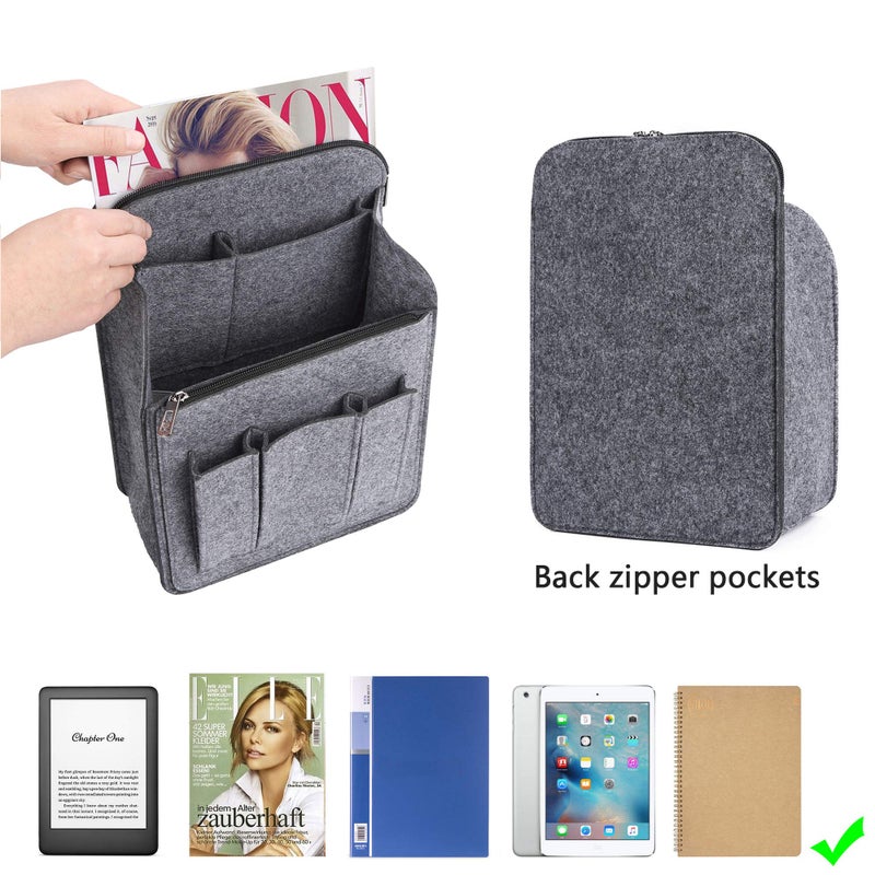 Yoillione Felt Backpack Organizer Insert for Women and Men, Large Travel Rucksack Insert with High Capacity, Lightweight Bag Organizer with Zipper Pockets - Image 5